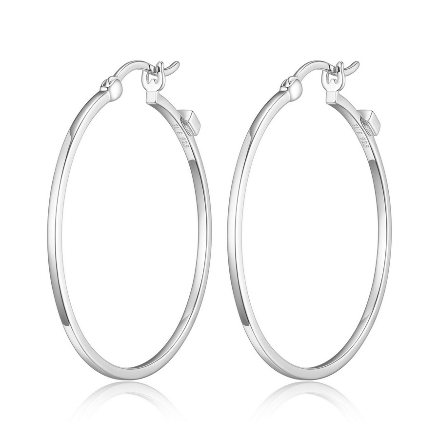 ELLE Silver Hoop Earrings