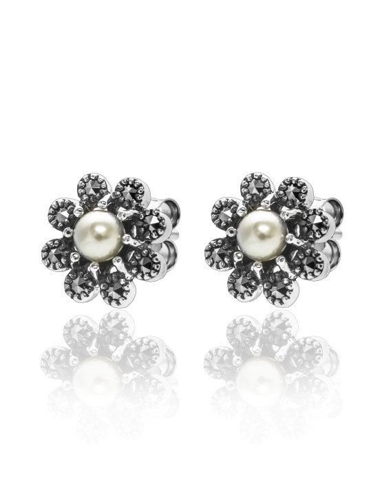 Sterling Silver Marcasite Earrings
