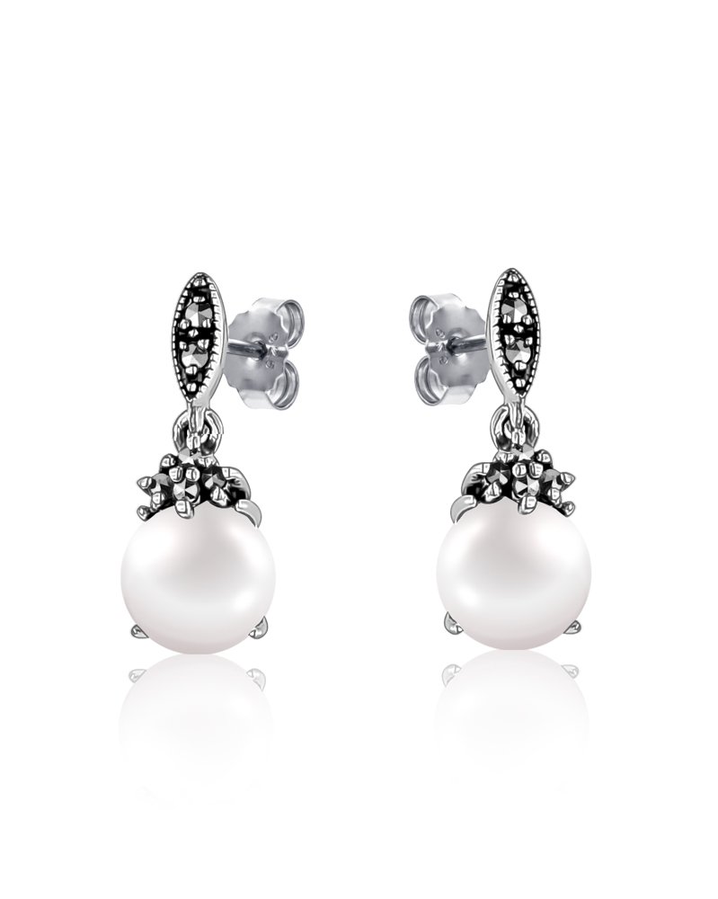 Sterling Silver Marcasite Earrings