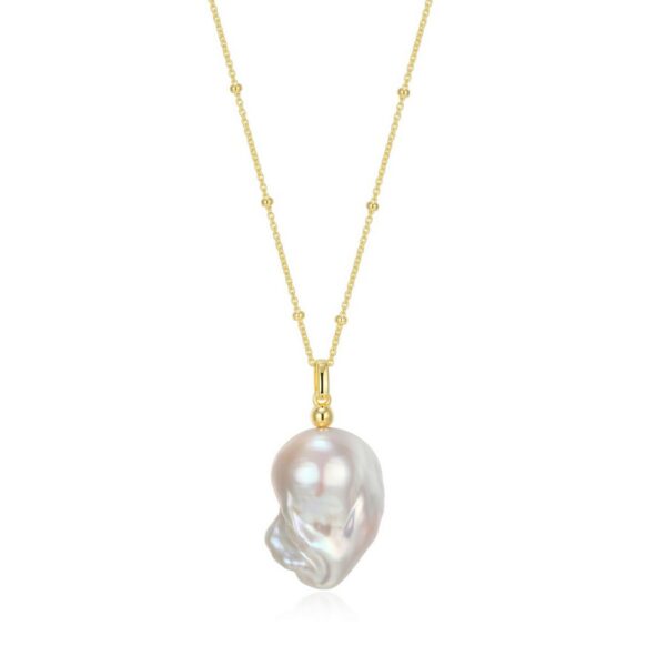 Silver ELLE Baroque Pearl Necklace