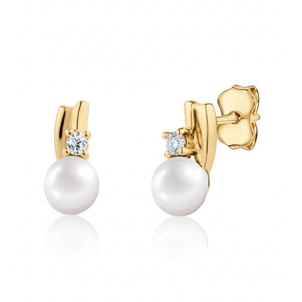 Sterling Silver Gold Plated Pearl Necklace