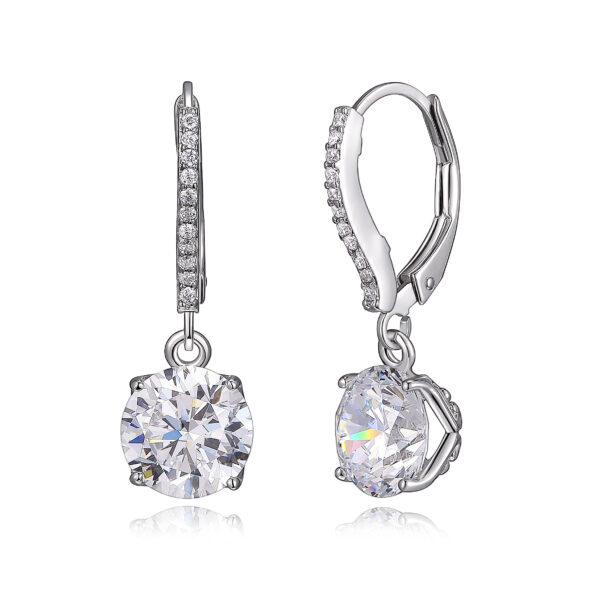 Reign Silver CZ Drop Earrings