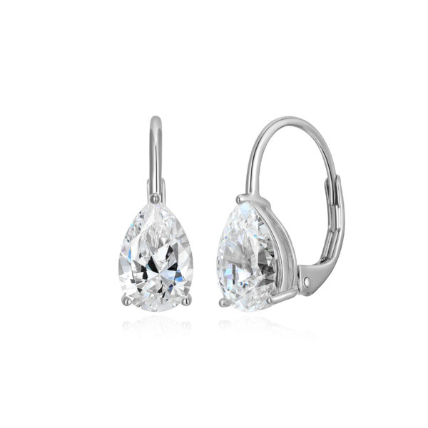 Reign Silver CZ Drop Earrings