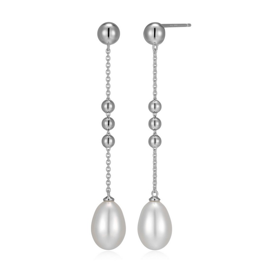 Silver ELLE Pearl Earrings