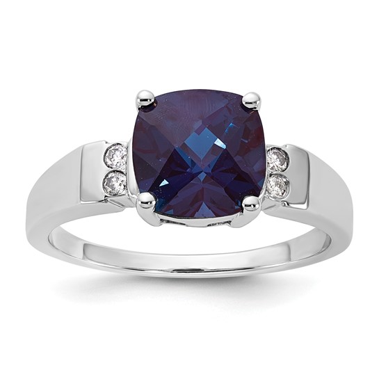 10K Created Alexandrite Ring