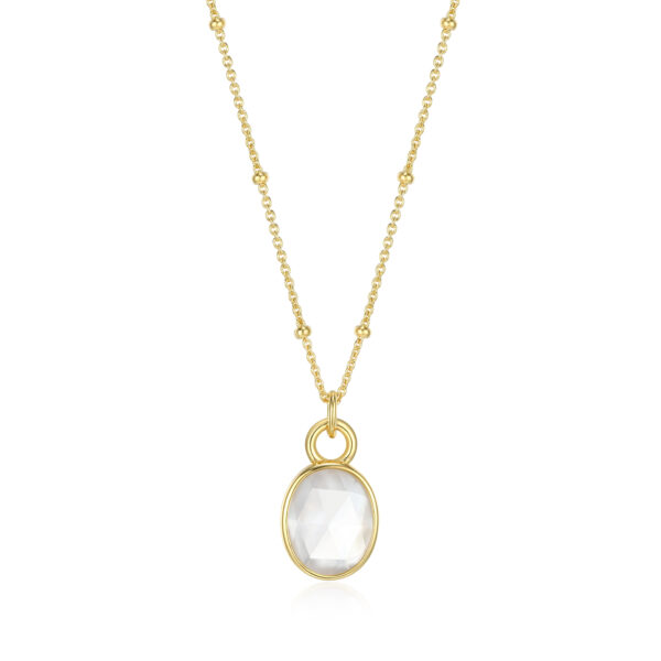 Reign 18K Gold Plated Mother of Pearl Necklace