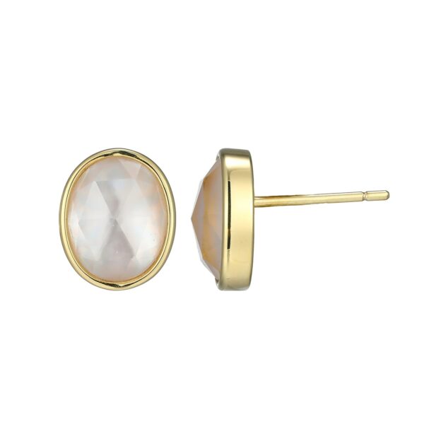 Reign 18K Gold Plated Mother of Pearl Earrings