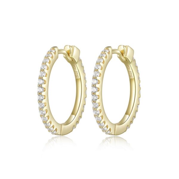 ELLE Gold Plated CZ Hoop Earrings