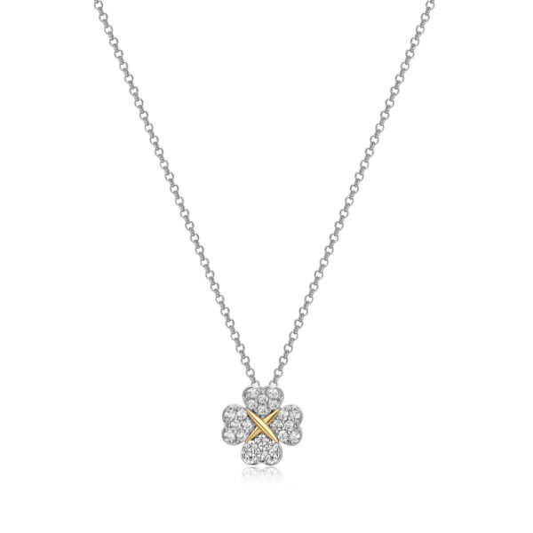 Reign Sterling Silver Clover Necklace
