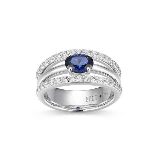 ELLE Silver Created Sapphire Ring