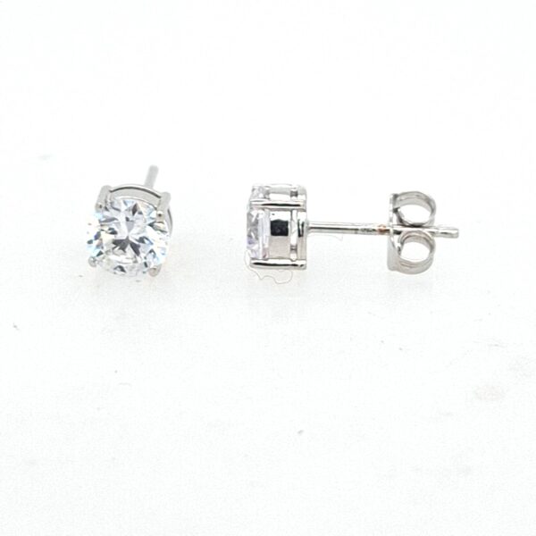 Gold Cubic Zirconia Stud Earrings