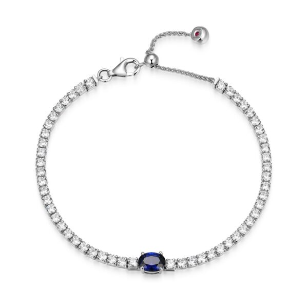 ELLE Silver Created Sapphire "Duchess" Bracelet