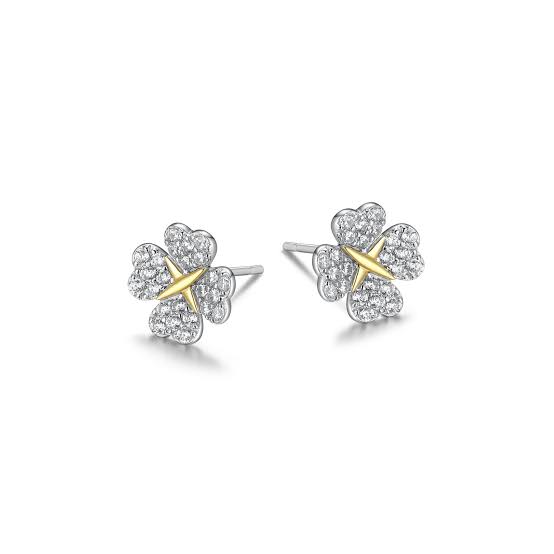 Reign Sterling Silver Clover Earrings