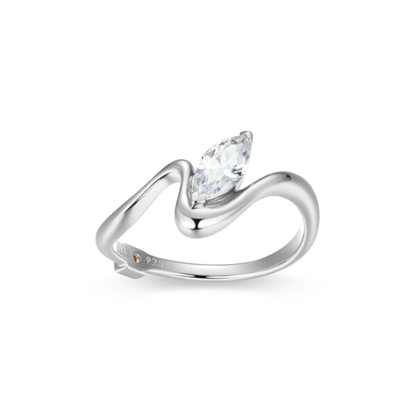 ELLE Silver Marquise CZ "Wink" Ring
