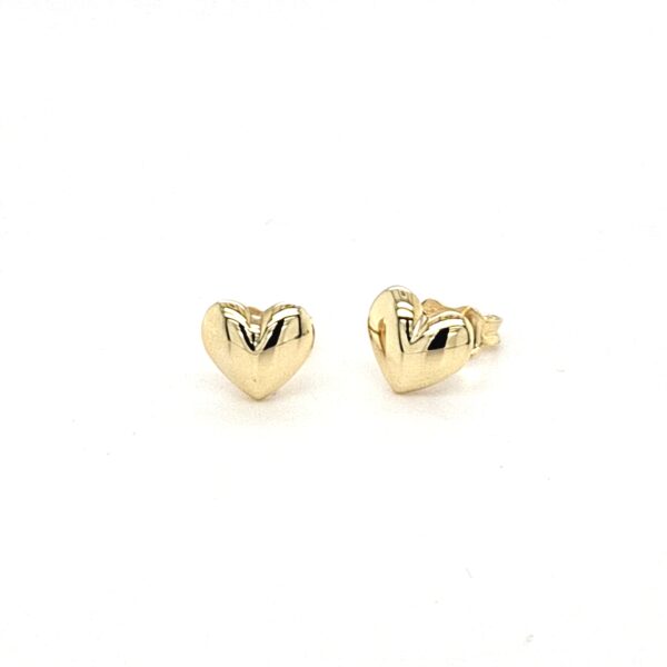 10K Gold Heart Earrings