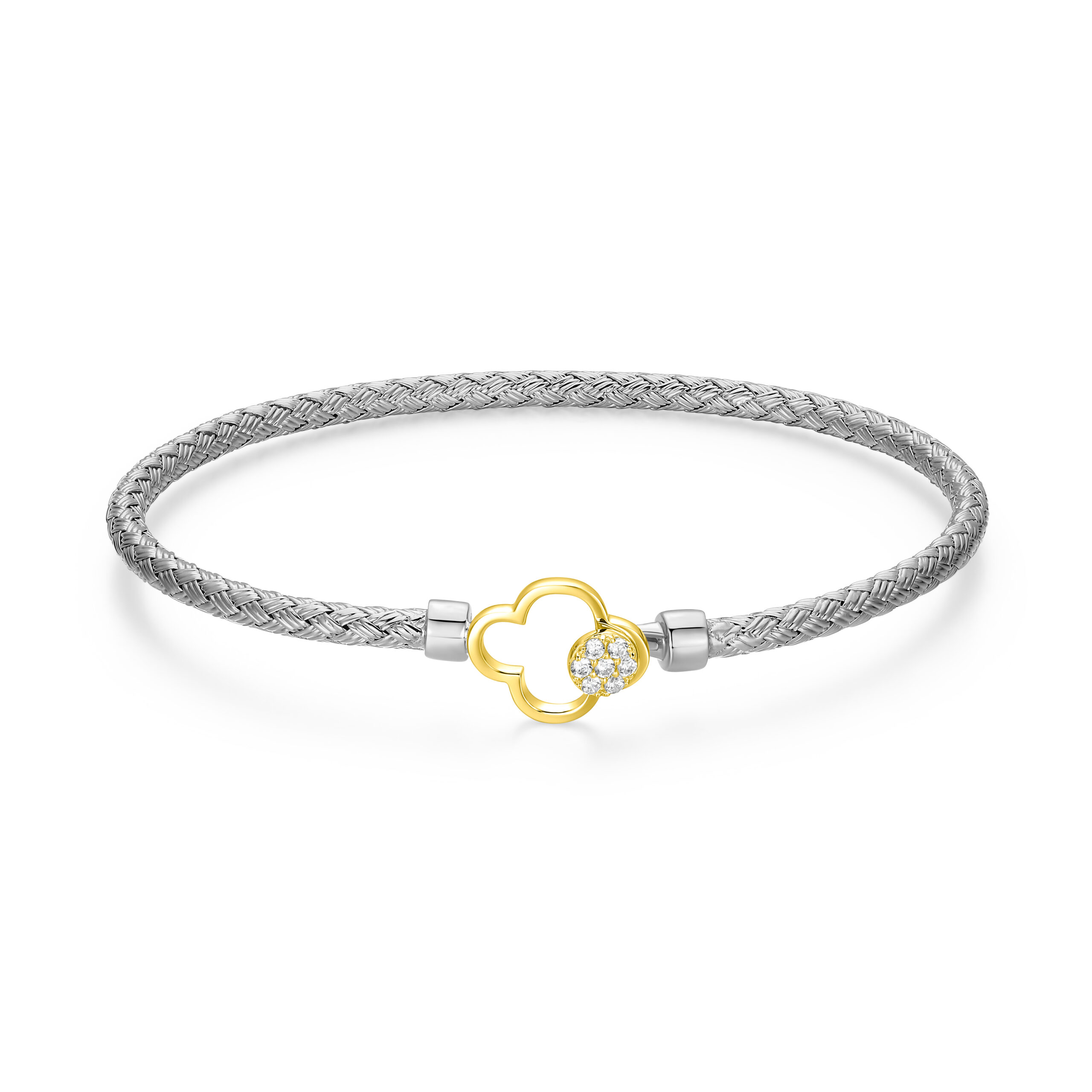Charles Garnier Sterling Silver Clover Bracelet