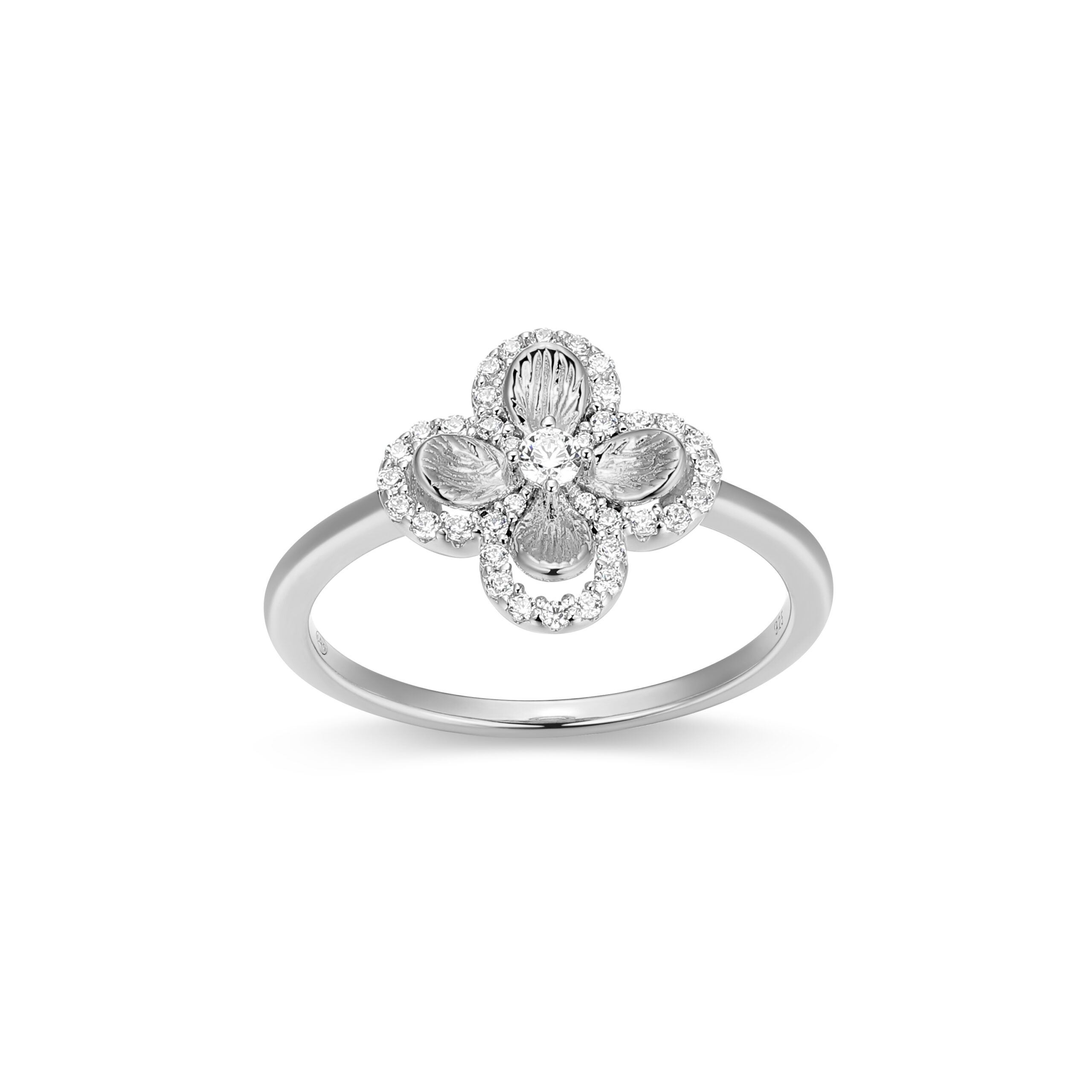 Charles Garnier Sterling Silver Clover Ring