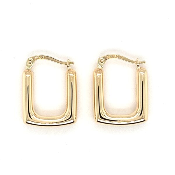 10K Gold Square Hoop Earrings