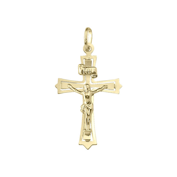 10K Gold Crucifix Cross Pendant